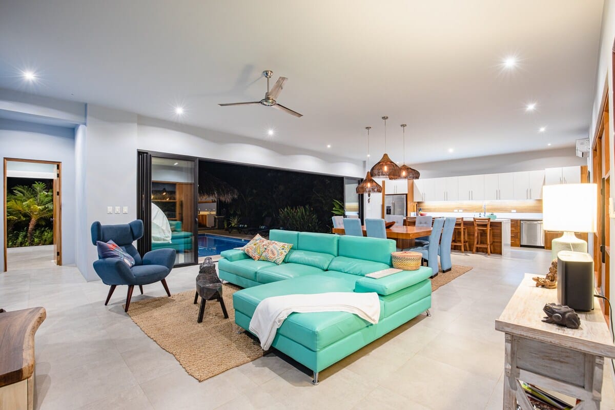 Living room view to the pool