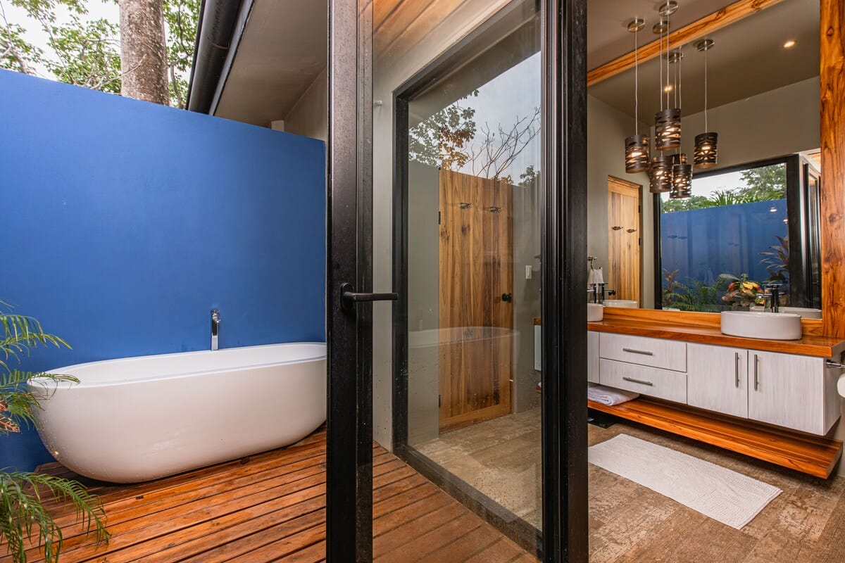 Master bathroom view to the bathtub